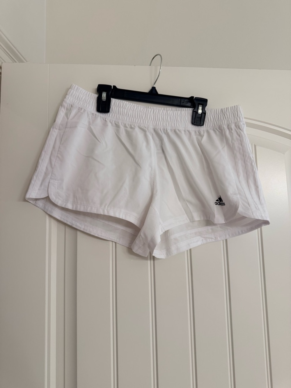 adidas White Women's Athletic Running Shorts